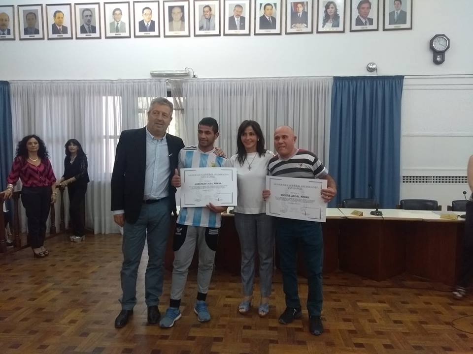 Joel Arena fue distinguido por el Concejo Deliberante