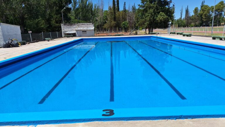 La pileta del Polideportivo N° 1 luce impecable