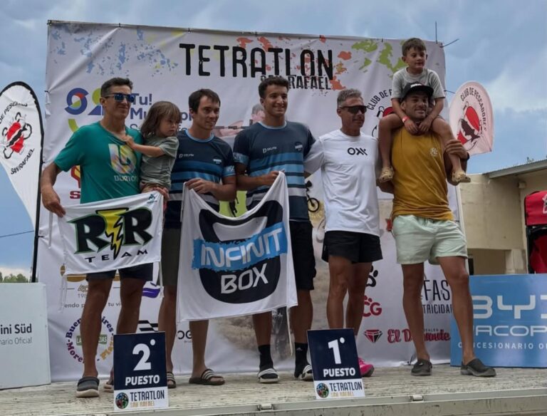 Matías Pérez y Mónica Rugoso ganaron el Tetratlón San Rafael